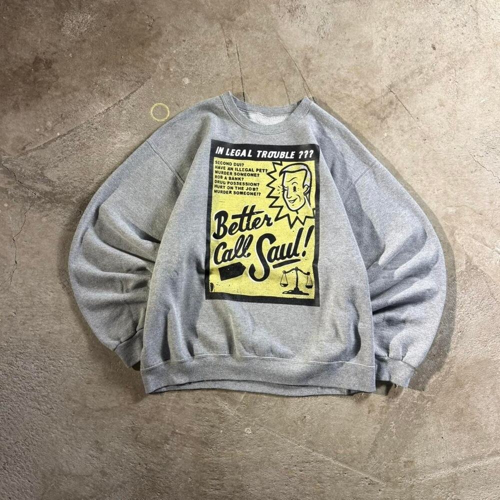 Grey Better Call Saul Graphic Crewneck Sweatshirt